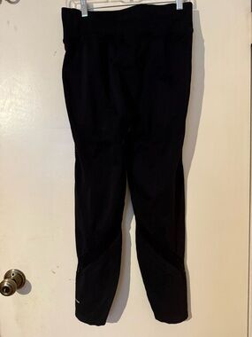 ' Black Leggings with Reflective Detail